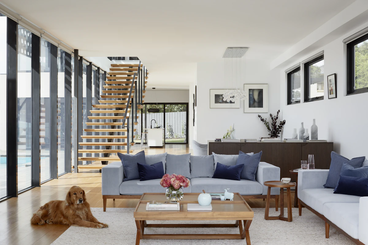 Refined interior finishes and warm material details